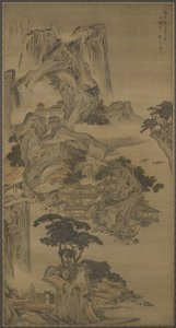 Retraite sur la rivière, dans le style de Li Tang, dynastie Qing, 1694